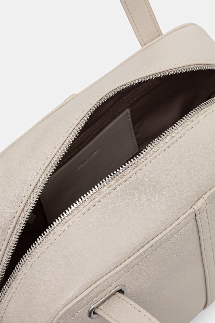 Calvin Klein torebka damska z imitacji skóry LV04F3688G beżowy
