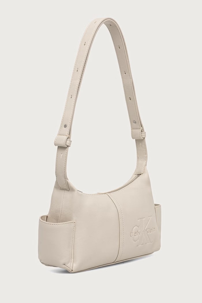 Calvin Klein geantă crossbody pentru femei cu imitație de piele LV04F3687G bej AW26