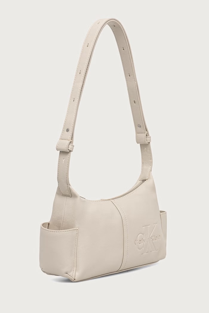 Calvin Klein geantă crossbody pentru femei cu imitație de piele LV04F3687G bej AW26