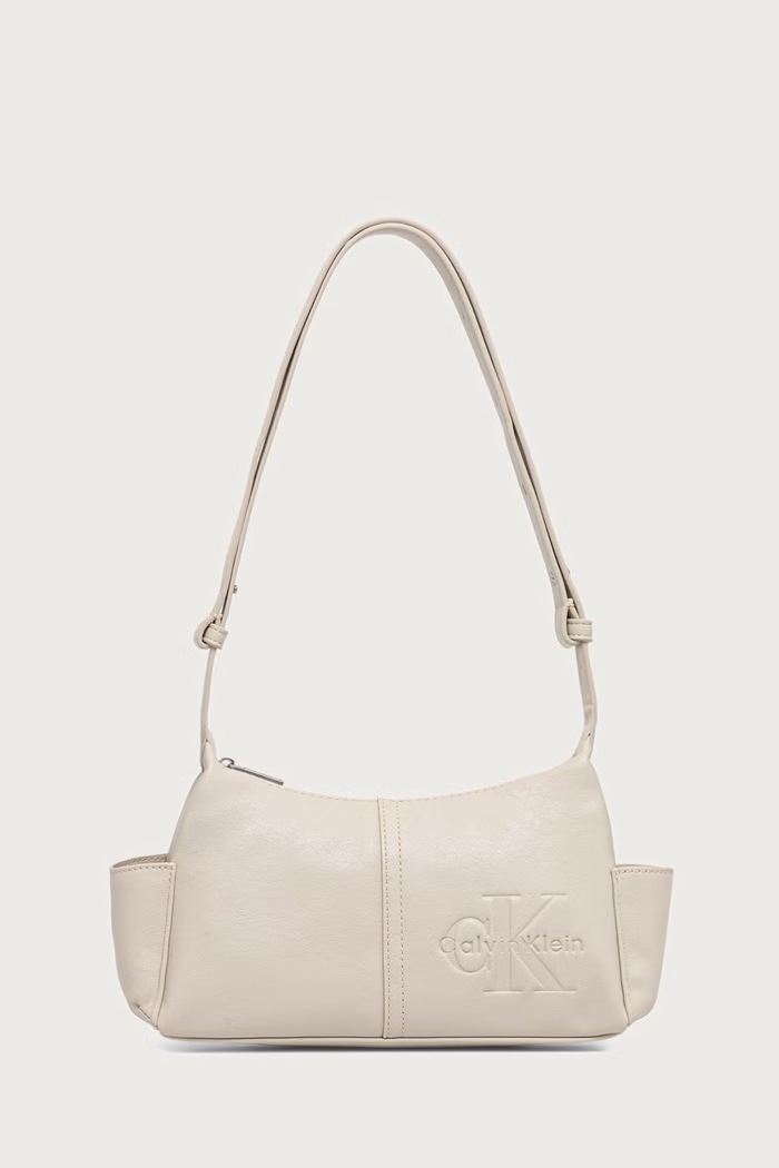 Calvin Klein geantă crossbody pentru femei cu imitație de piele bej LV04F3687G