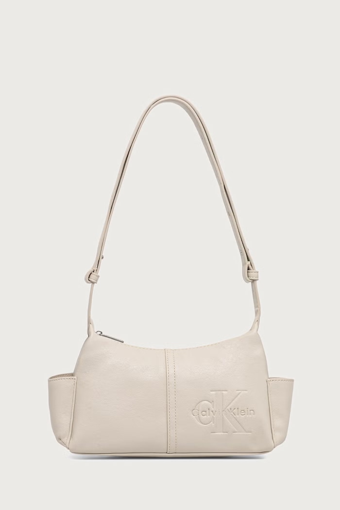 Calvin Klein geantă crossbody pentru femei cu imitație de piele bej LV04F3687G