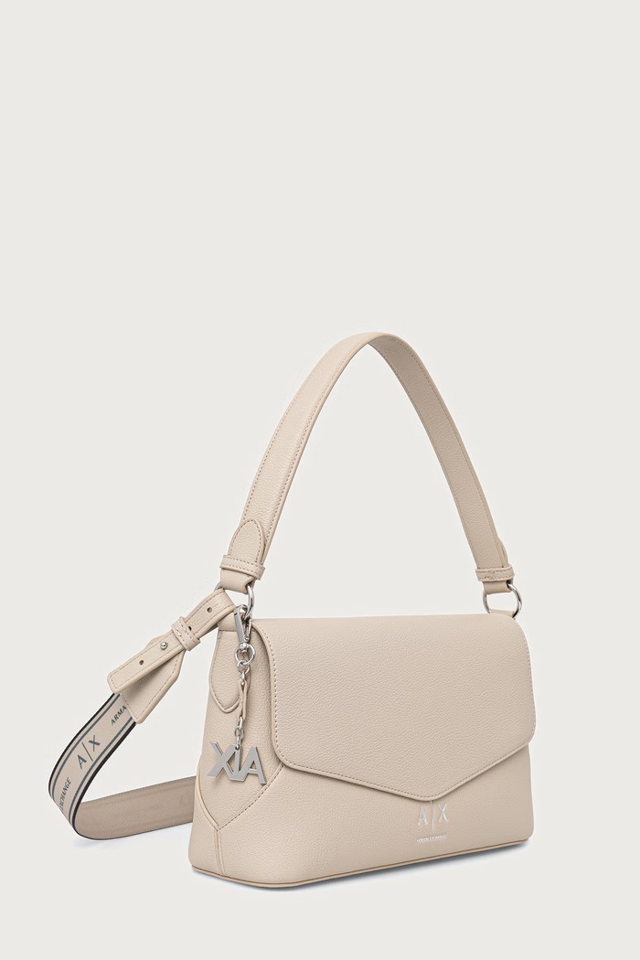 Armani Exchange Crossbody kabelka dámska z imitácie kože XW003145.AF26569 béžová AW26