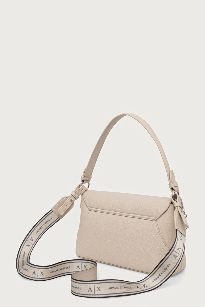 Doplnky Armani Exchange Crossbody kabelka dámska z imitácie kože XW003145.AF26569 béžová