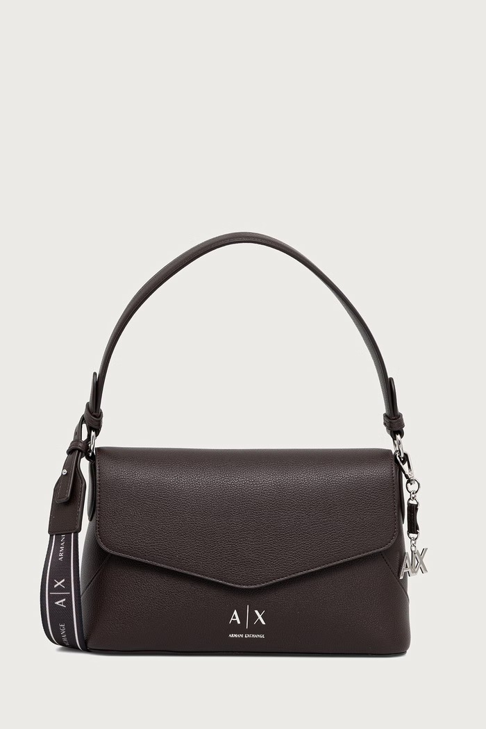 Armani Exchange Torebka crossbody damska z imitacji skóry brązowy XW003145.AF26569
