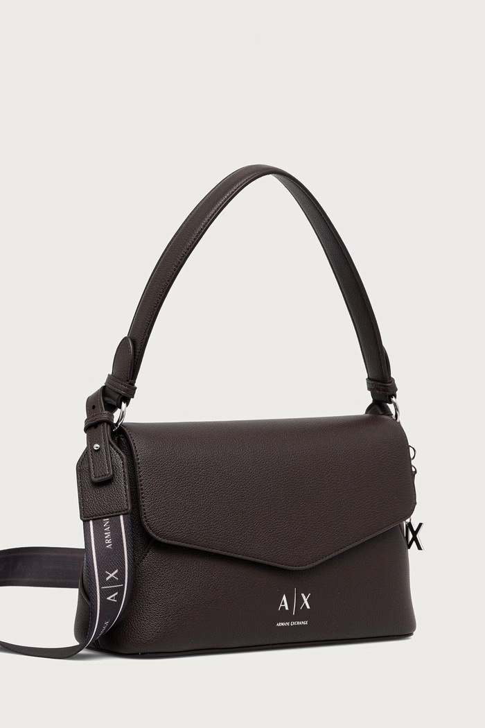 Armani Exchange Torebka crossbody damska z imitacji skóry XW003145.AF26569 brązowy AW26