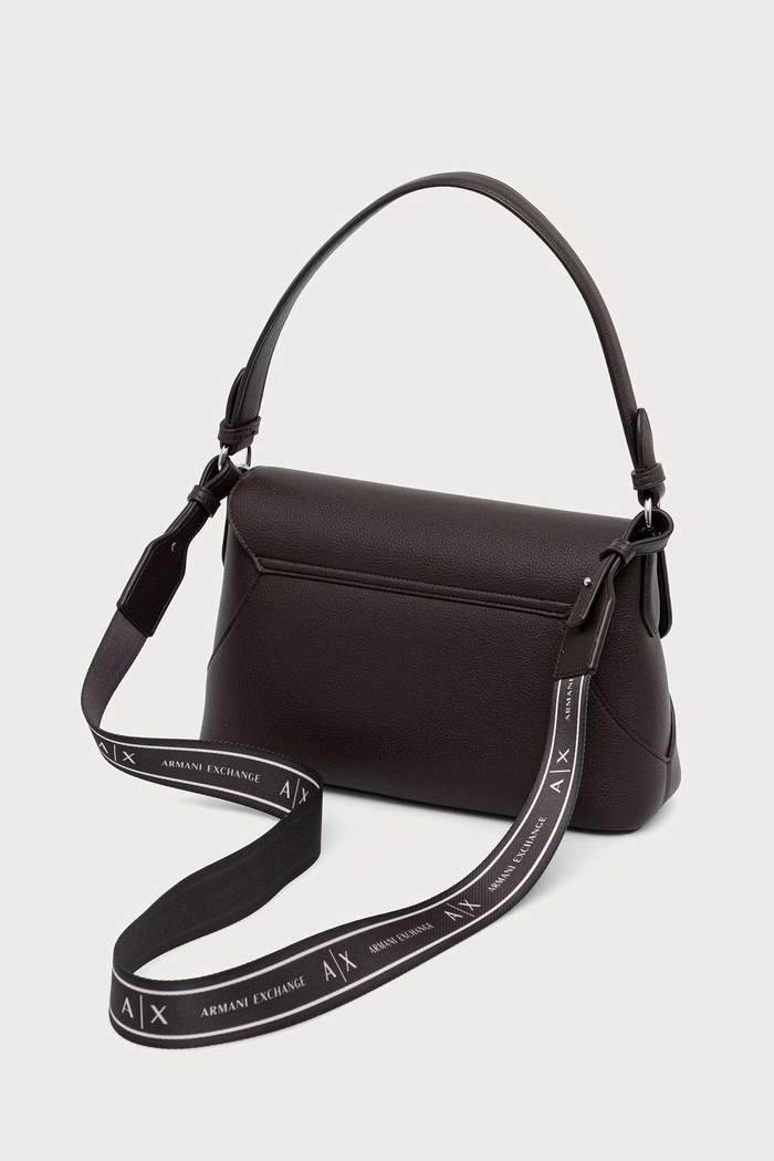 Akcesoria Armani Exchange Torebka crossbody damska z imitacji skóry XW003145.AF26569 brązowy