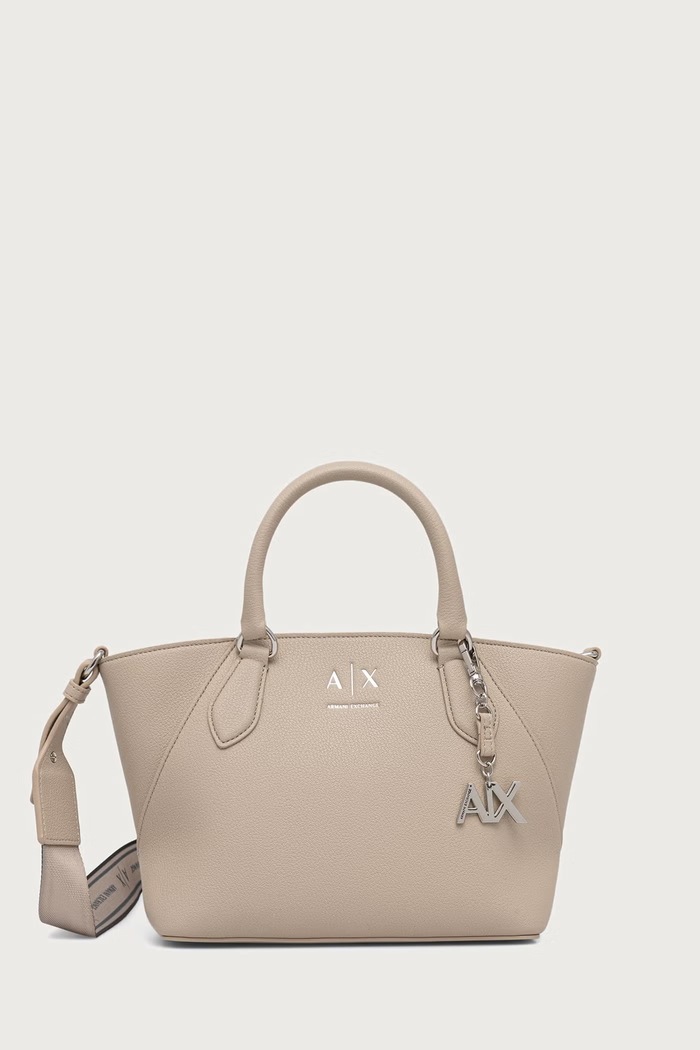 Armani Exchange shopper torba ženska iz umetnega usnja bež XW003143.AF26569