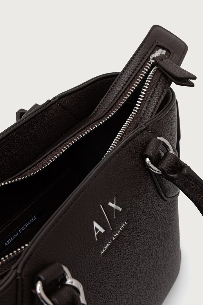 Аксесоари Armani Exchange шопинг чанта дамска от имитация на кожа XW003143.AF26569 кафяв