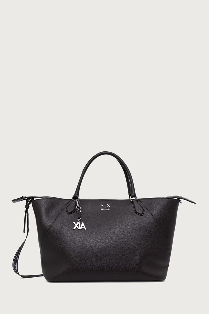 Armani Exchange шопинг чанта дамска от имитация на кожа кафяв XW003142.AF26569