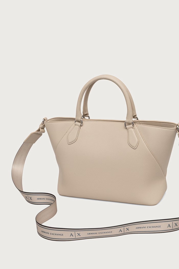 Akcesoria Armani Exchange torebka crossbody damska z imitacji skóry XW003086.AF26569 beżowy