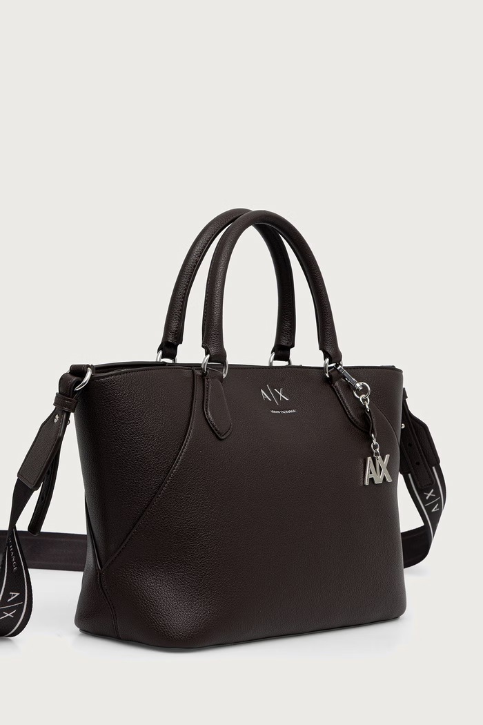 Armani Exchange crossbody torbica ženska iz umetnega usnja XW003086.AF26569 rjava AW26