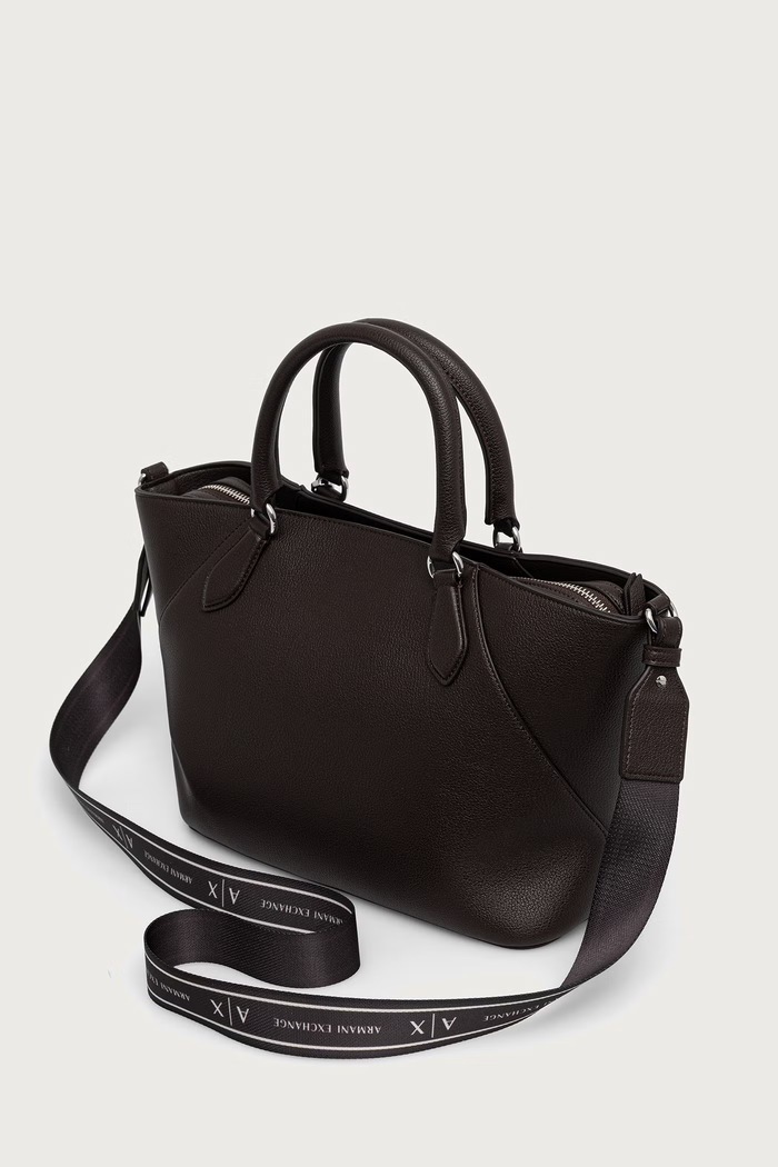 Dodatki Armani Exchange crossbody torbica ženska iz umetnega usnja XW003086.AF26569 rjava