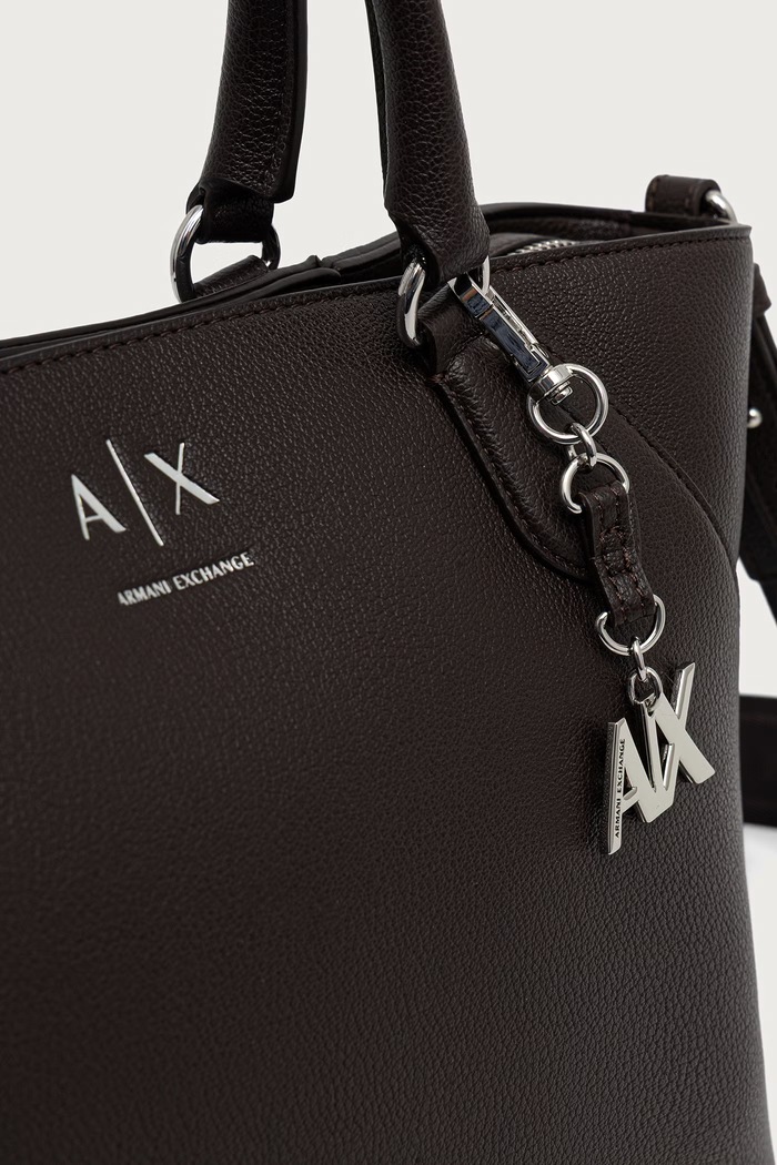 Armani Exchange crossbody torbica ženska iz umetnega usnja rjava XW003086.AF26569