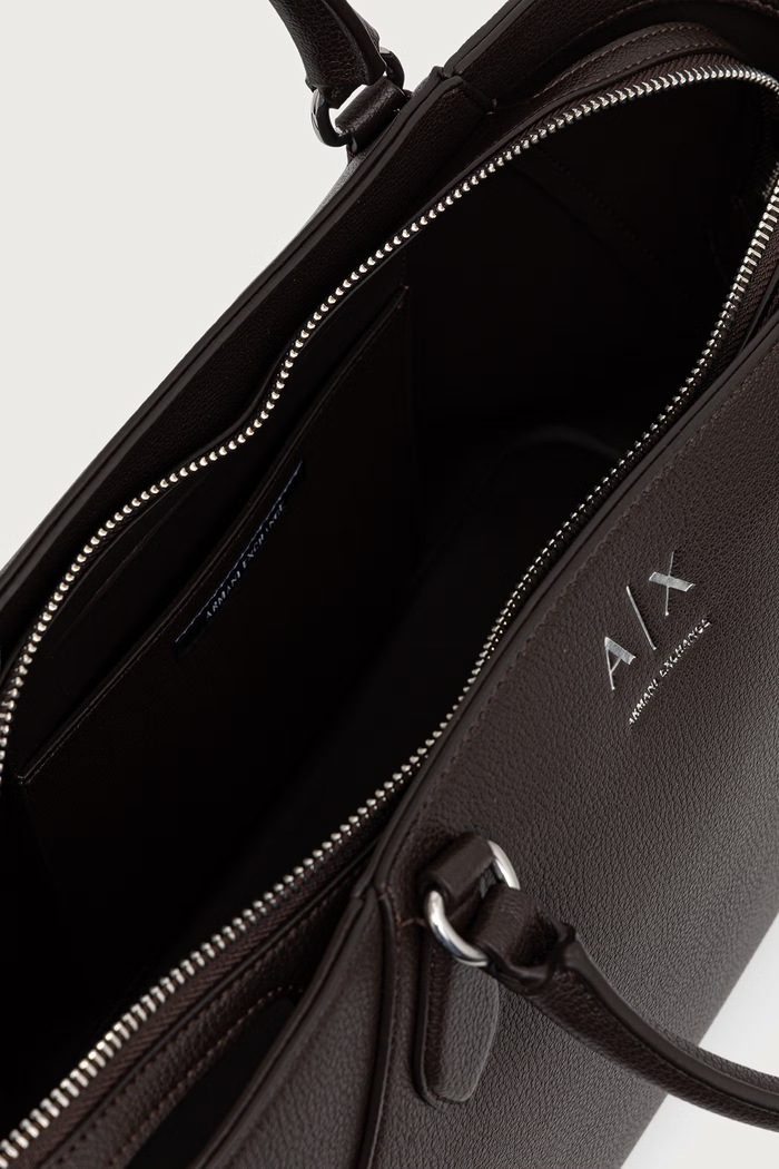Armani Exchange crossbody torbica ženska iz umetnega usnja XW003086.AF26569 rjava