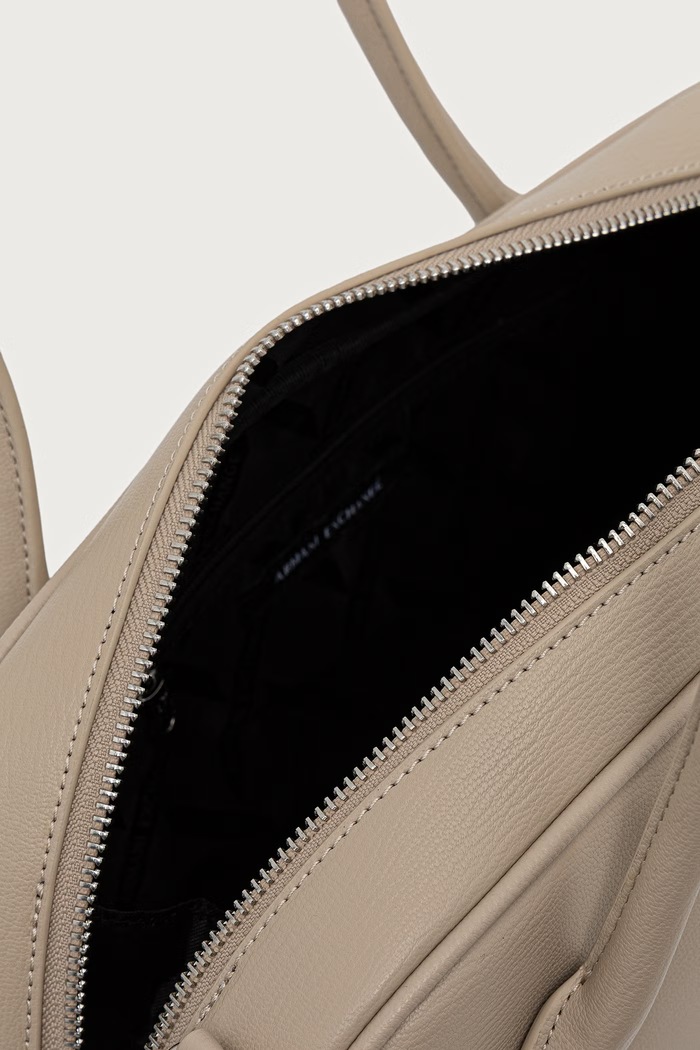 Crossbody torba za žene od imitacije kože Armani Exchange bež XW003034.AF26577
