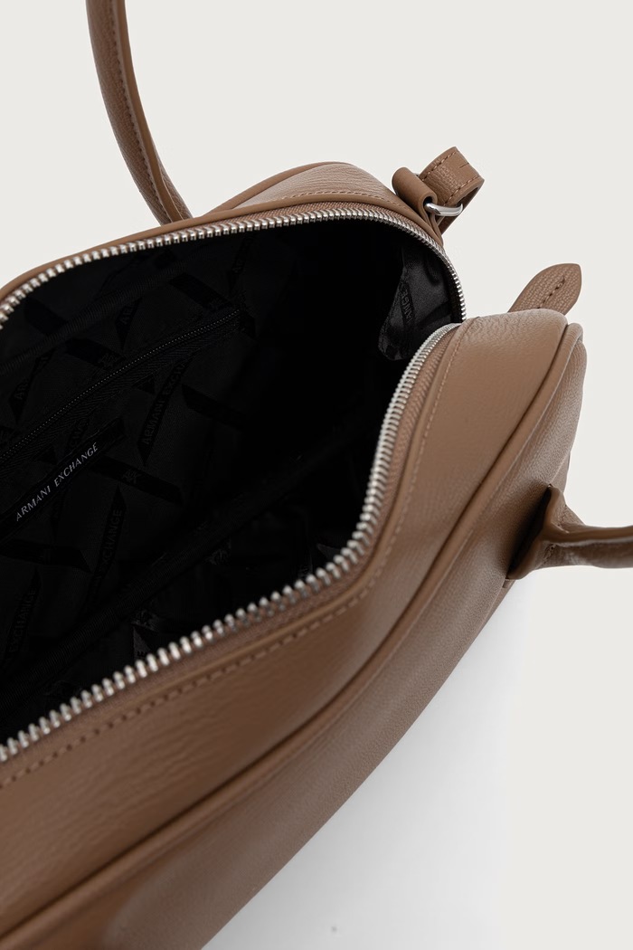 Torebka crossbody damska z imitacji skóry Armani Exchange XW003034.AF26577 beżowy