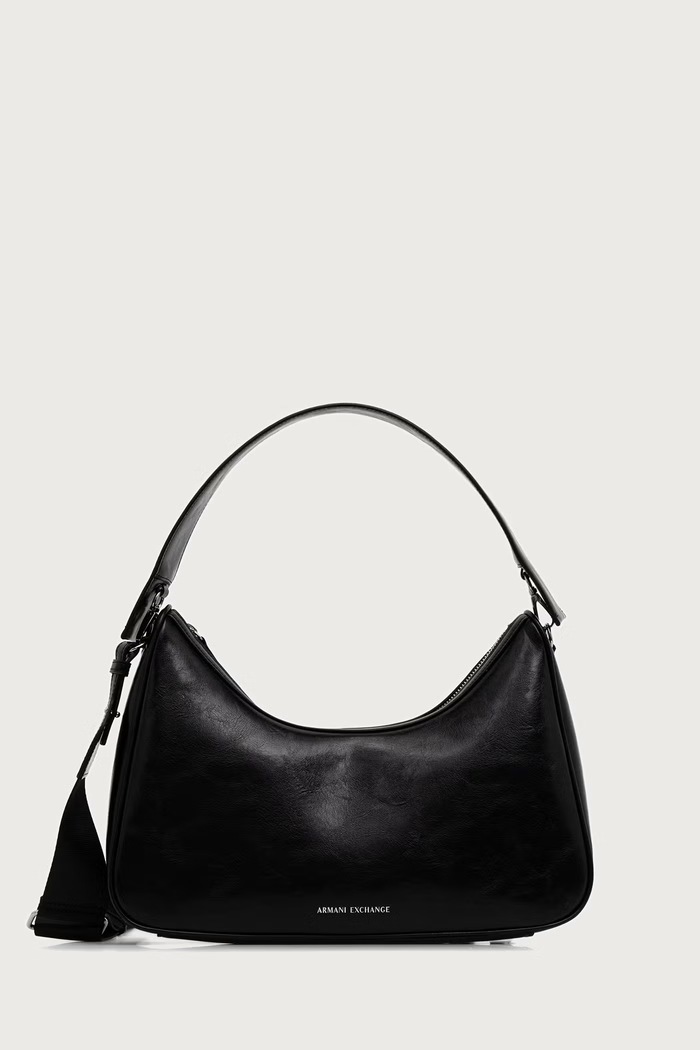 Armani Exchange Crossbody torba za žene od imitacije kože crna XW003026.AF26574