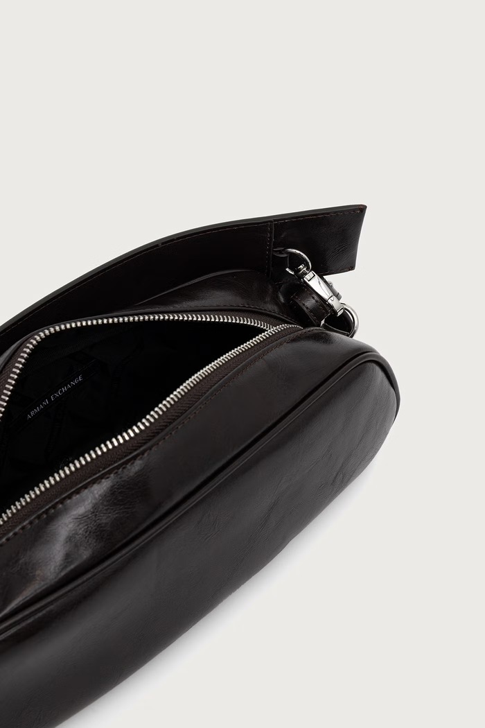 Torebka crossbody damska z imitacji skóry Armani Exchange brązowy XW003024.AF26574