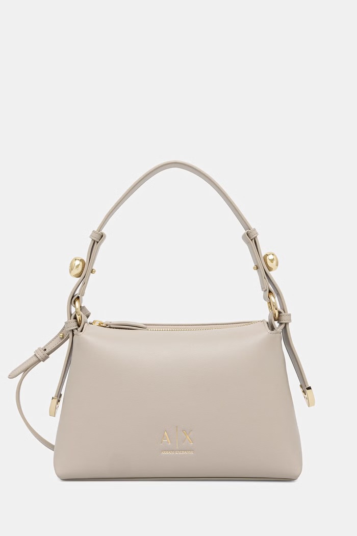 Armani Exchange crossbody kabelka dámska z imitácie kože béžová XW002990.AF26452