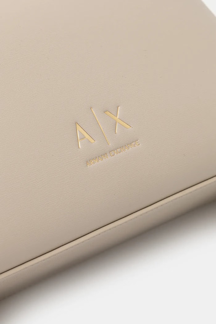 Armani Exchange crossbody kabelka dámska z imitácie kože béžová XW002990.AF26452