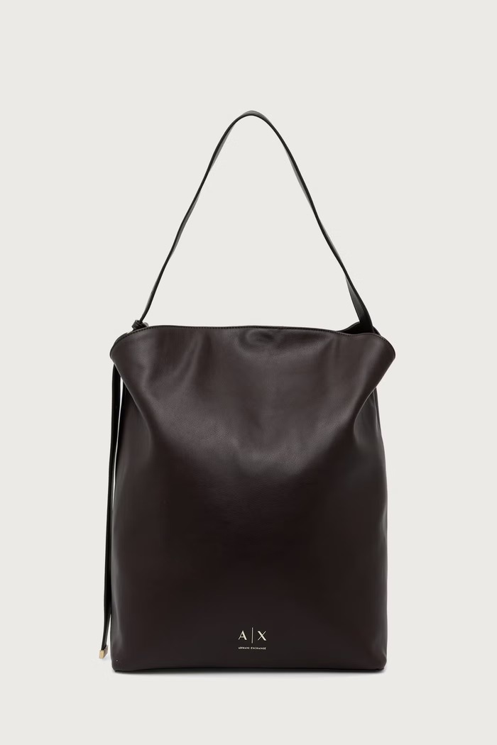 Armani Exchange Torebka hobo damska z imitacji skóry brązowy XW002989.AF19902
