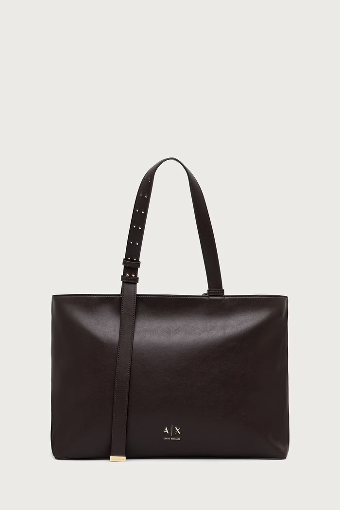Armani Exchange Torebka shopper damska z imitacji skóry brązowy XW002988.AF19902