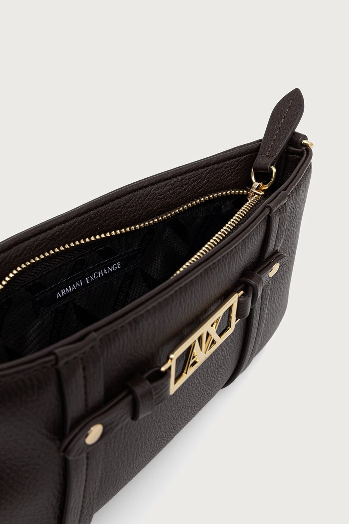 Torebka damska z imitacji skóry Armani Exchange brązowy XW002985.AF15632