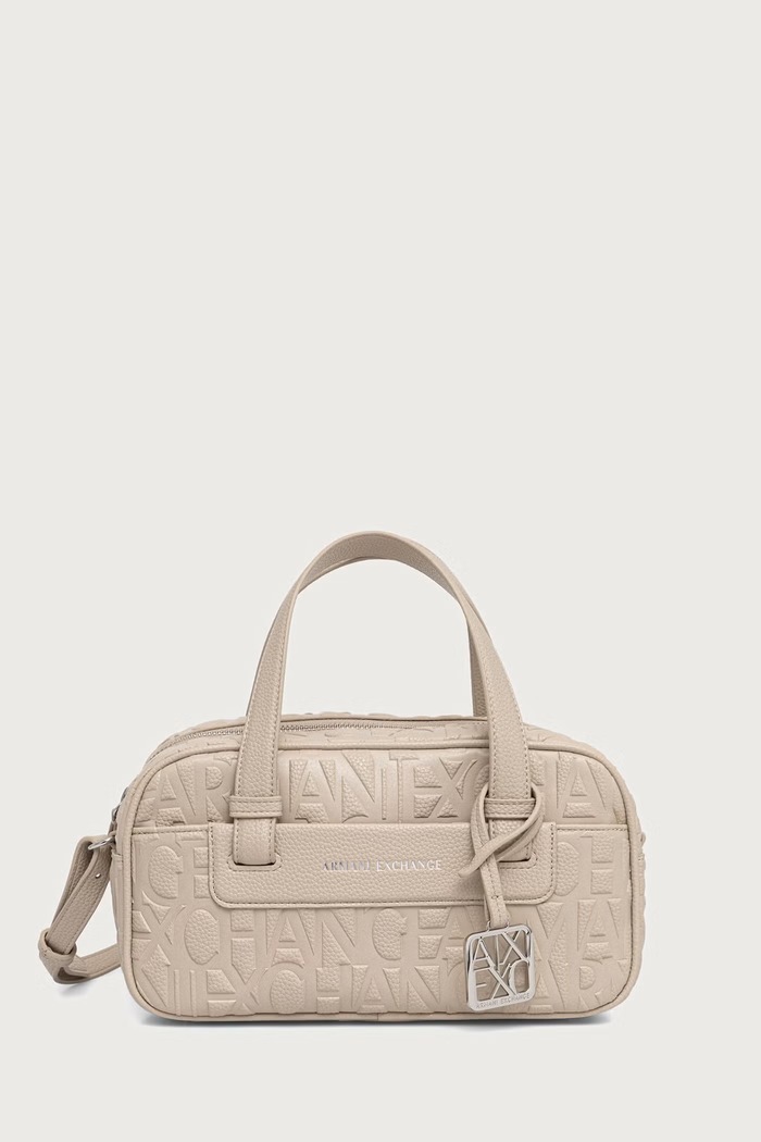 Armani Exchange baguette torbica za žene od imitacije kože bež XW002984.AF15774