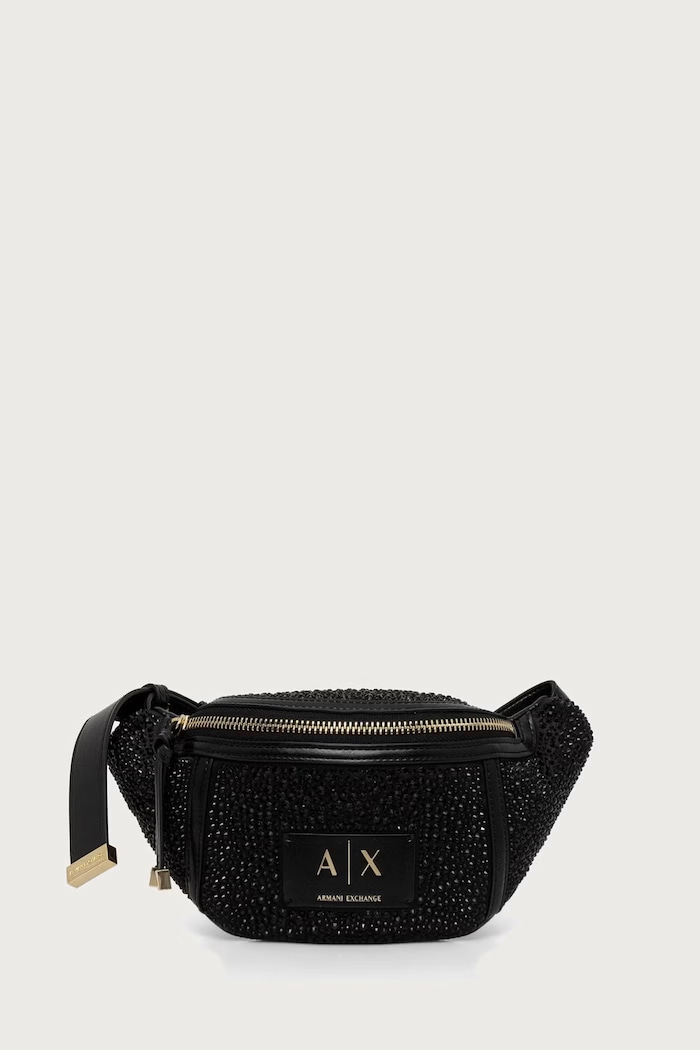 Armani Exchange Чанта за кръста дамска от имитация на кожа черен XW002655.AF27000