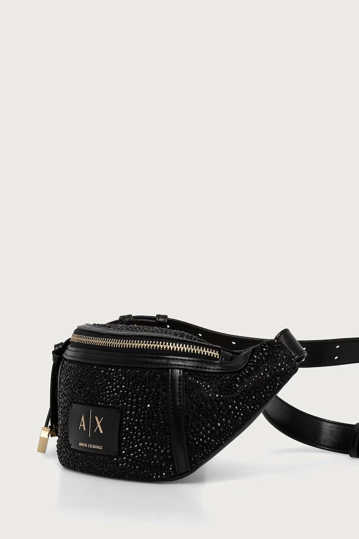 Armani Exchange Чанта за кръста дамска от имитация на кожа XW002655.AF27000 черен AW26