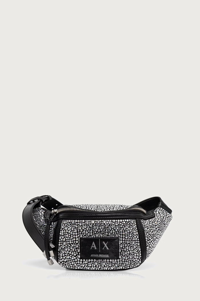 Armani Exchange Nerka damska z imitacji skóry czarny XW002655.AF27000