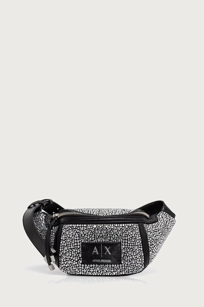 Armani Exchange Nerka damska z imitacji skóry czarny XW002655.AF27000