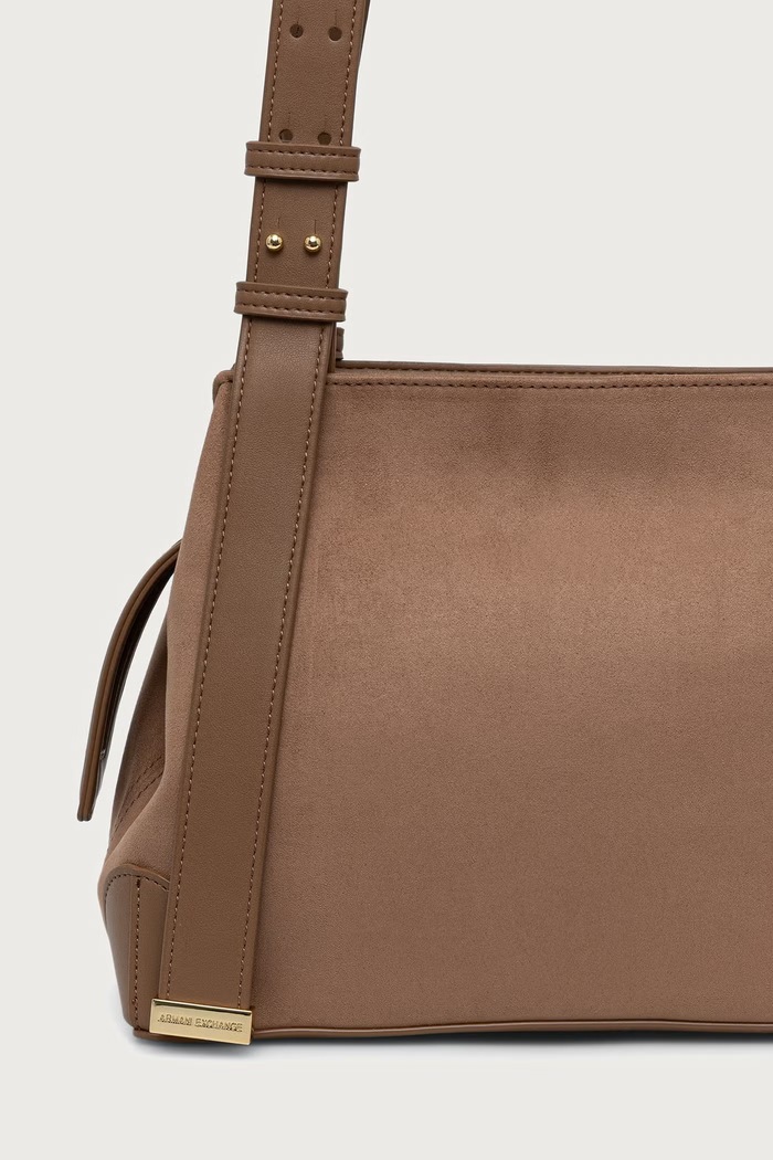 Accessori Armani Exchange Borsa shopper da donna in imitazione di scamoscio XW002604.AF22666 beige