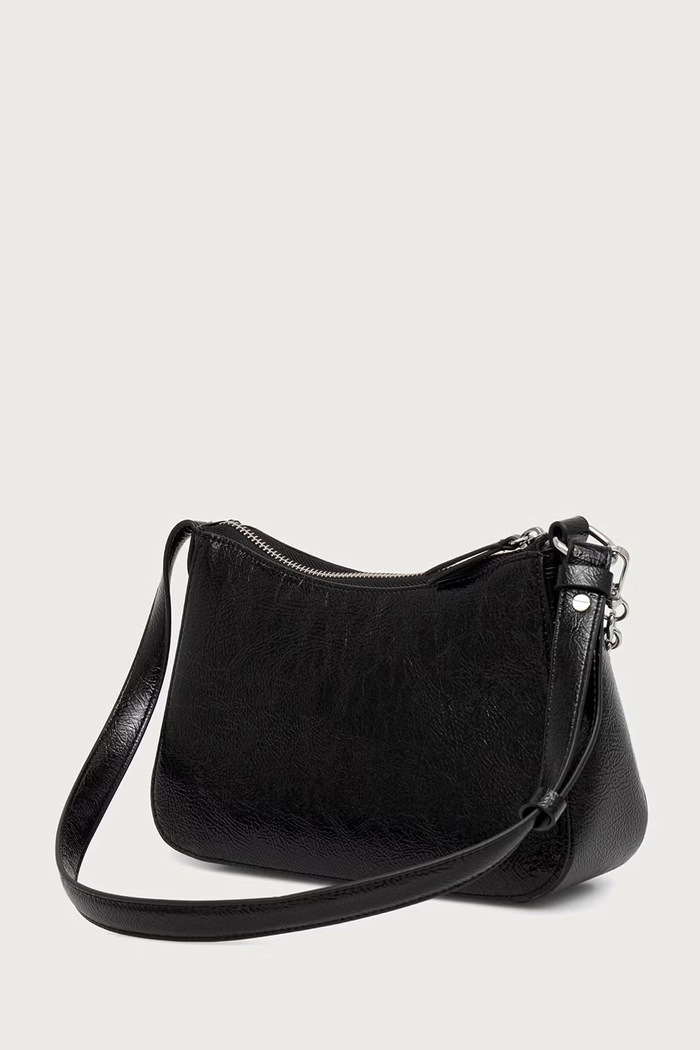 Dodaci Armani Exchange mala torba hobo za žene od imitacije kože XW001571.AF26451 crna
