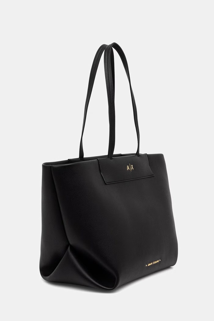 Armani Exchange shopper torba za žene od imitacije kože XW001548.AF26447 crna AW26