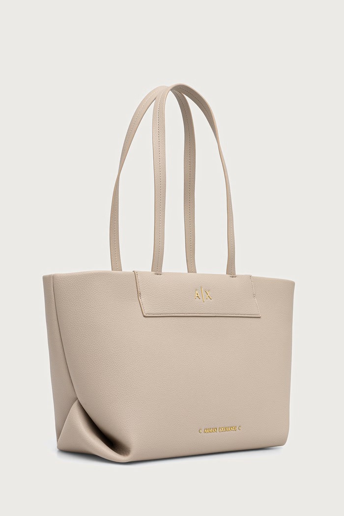 Armani Exchange tote torba ženska iz umetnega usnja XW001538.AF26447 bež AW26
