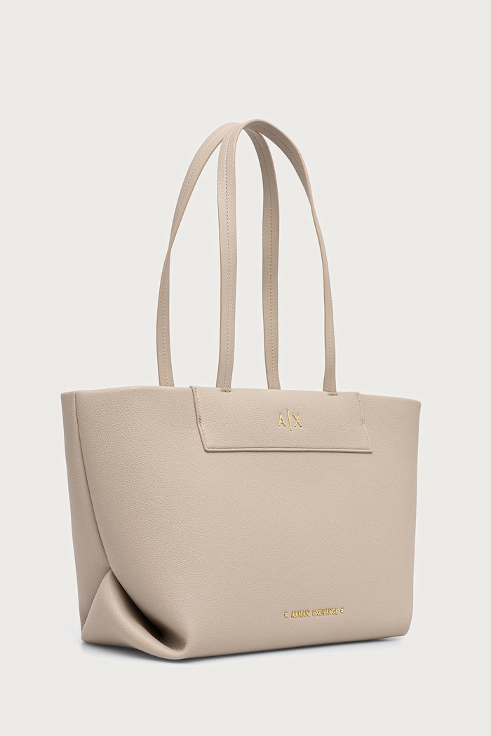 Armani Exchange tote torba ženska iz umetnega usnja XW001538.AF26447 bež AW26