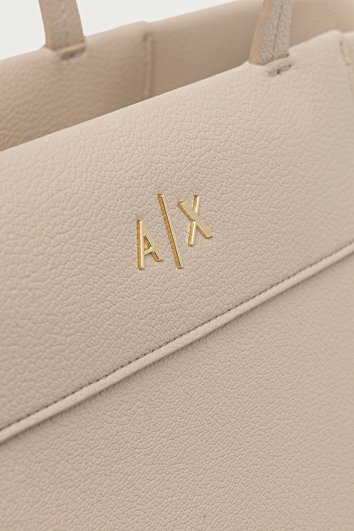 Armani Exchange tote torba ženska iz umetnega usnja bež XW001538.AF26447