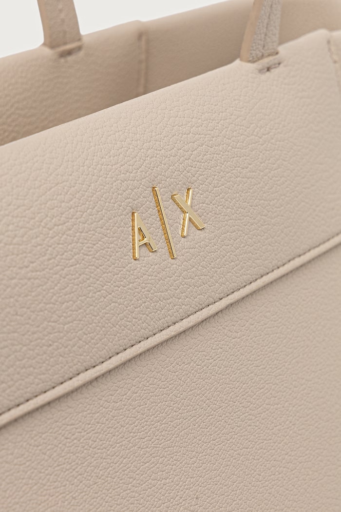 Armani Exchange tote torba ženska iz umetnega usnja bež XW001538.AF26447