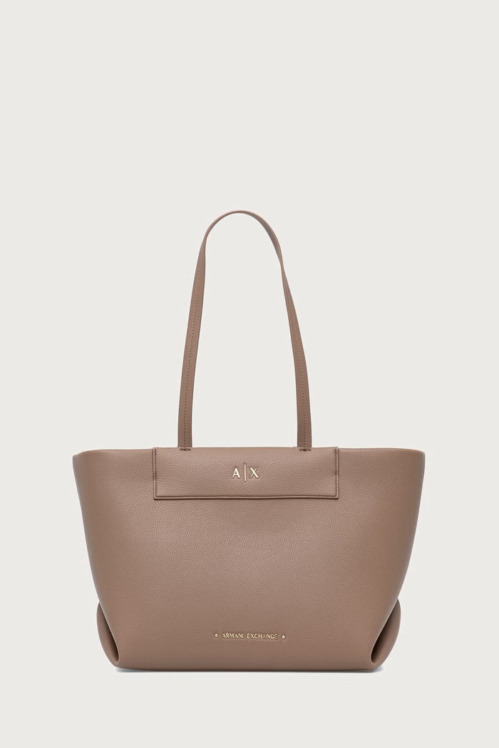 Armani Exchange torebka tote damska z imitacji skóry beżowy XW001538.AF26447