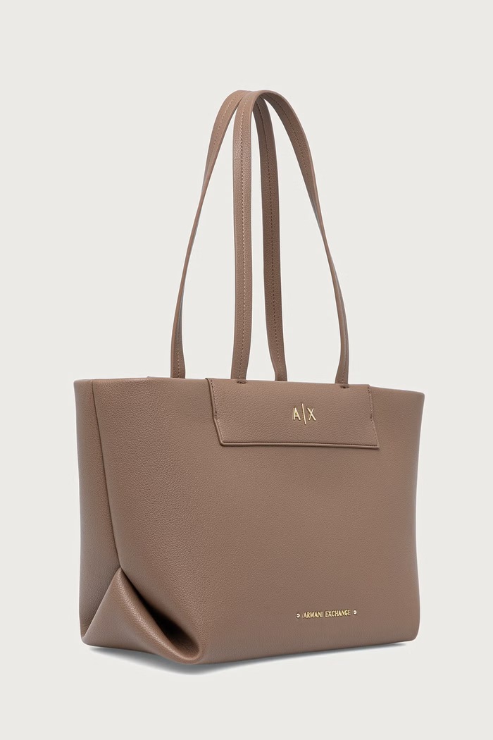 Armani Exchange torebka tote damska z imitacji skóry XW001538.AF26447 beżowy AW26