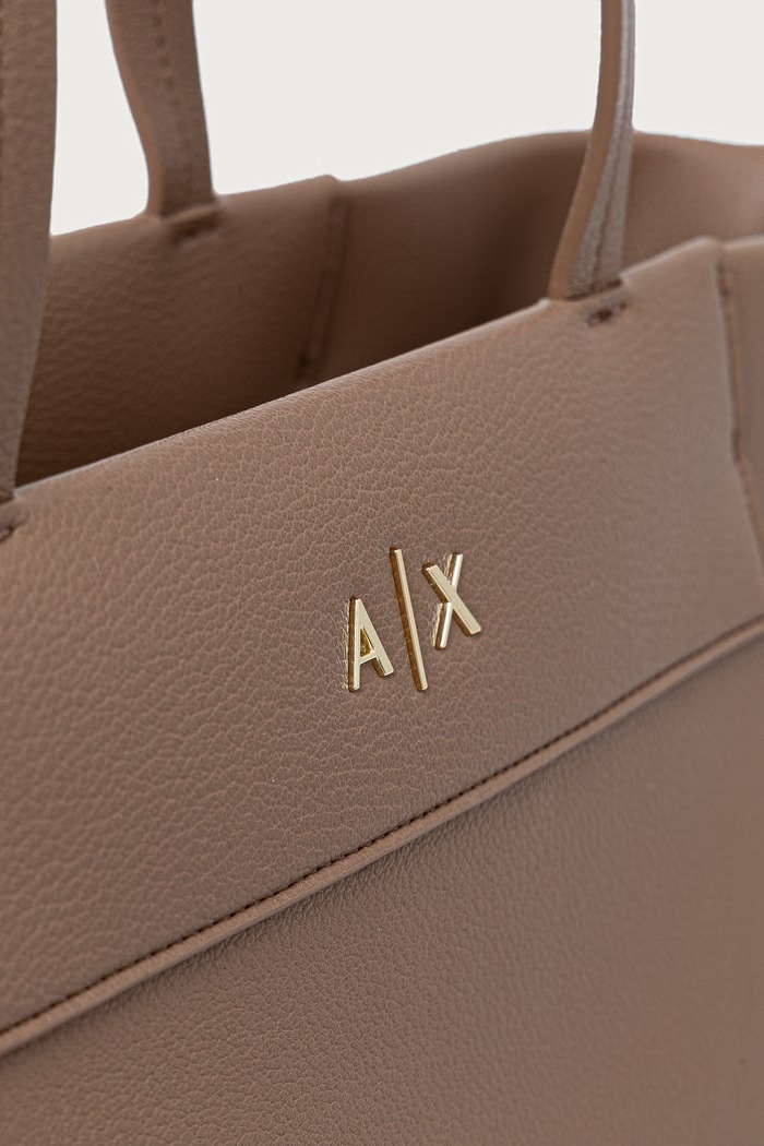 Armani Exchange torebka tote damska z imitacji skóry beżowy XW001538.AF26447