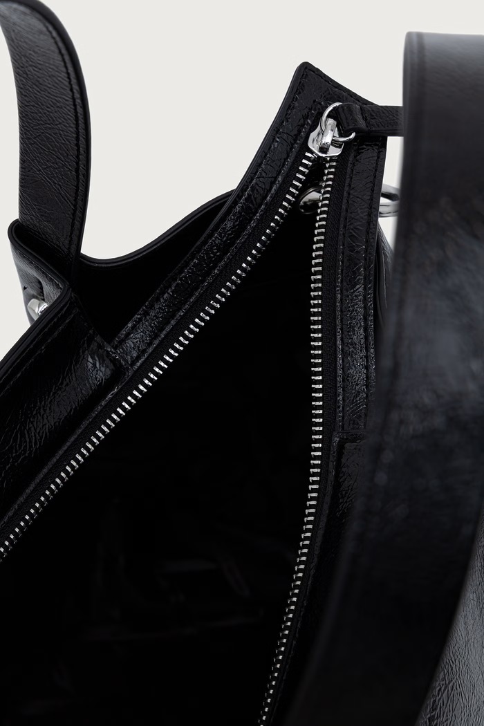 Armani Exchange шопинг чанта дамска от имитация на кожа черен XW001211.AF26451