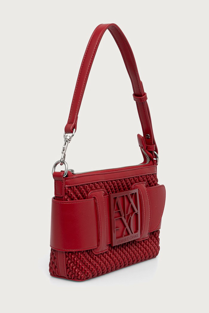 Armani Exchange Torebka tote damska z imitacji skóry XW000921.AF26444 czerwony AW26