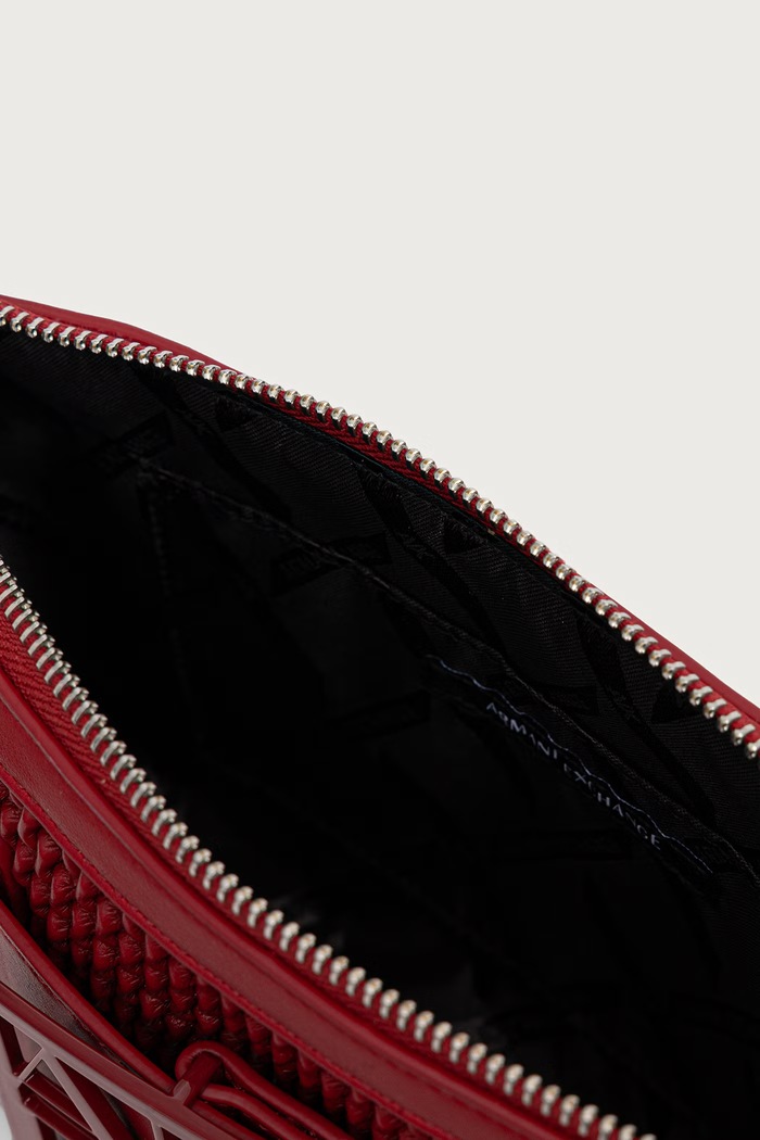 Torebka tote damska z imitacji skóry Armani Exchange czerwony XW000921.AF26444