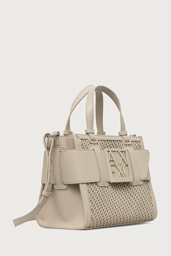 Armani Exchange Torebka crossbody damska z imitacji skóry XW000392.AF26444 beżowy AW26