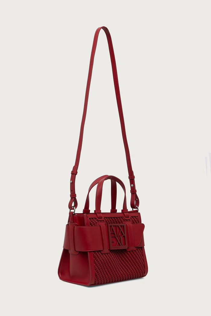 Armani Exchange Torebka crossbody damska z imitacji skóry XW000392.AF26444 czerwony AW26
