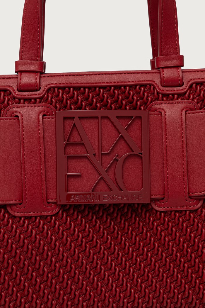 Torebka crossbody damska z imitacji skóry Armani Exchange XW000392.AF26444 czerwony