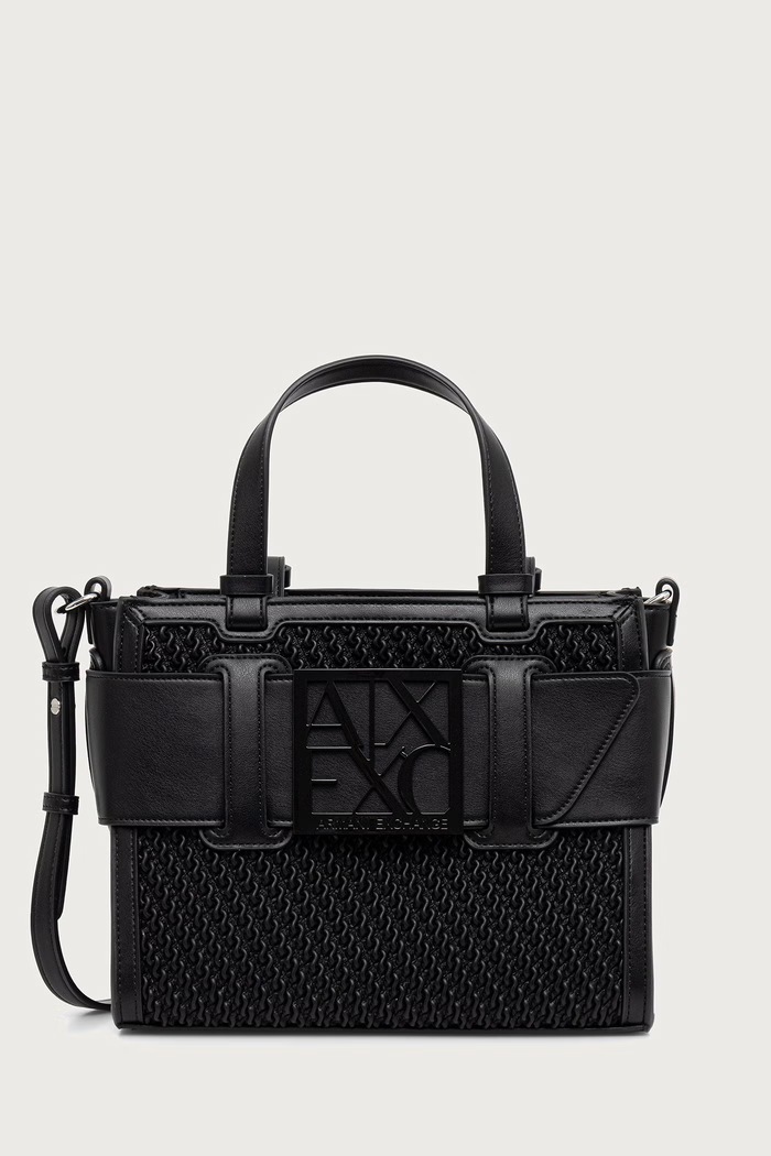 Armani Exchange Crossbody torba za žene od imitacije kože crna XW000392.AF26444