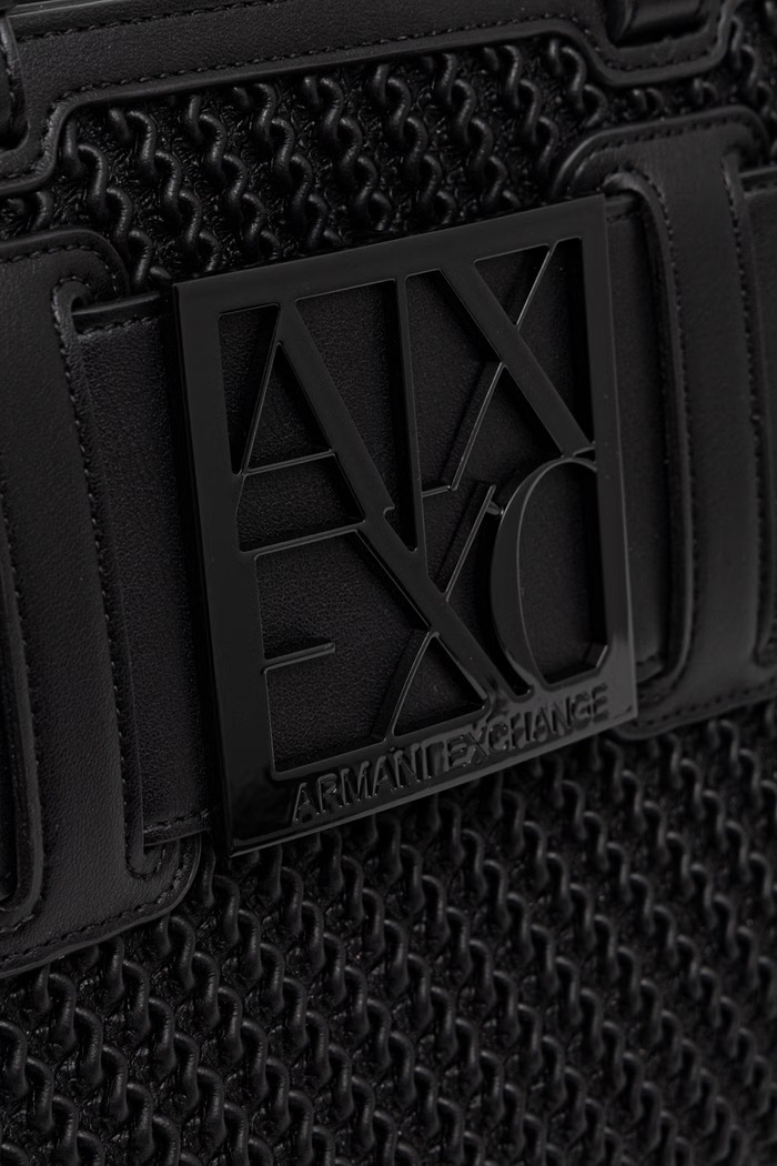 Crossbody torba za žene od imitacije kože Armani Exchange XW000392.AF26444 crna